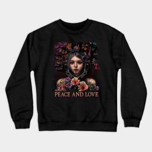 very sweet flower girl, flower power , peace and love Crewneck Sweatshirt